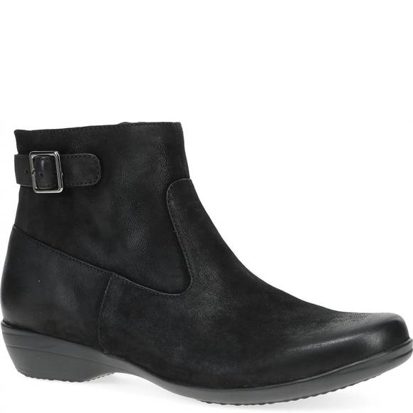 NEW DANSKO women's finnley burnished nubuck boots in black - Picture 1 of 4